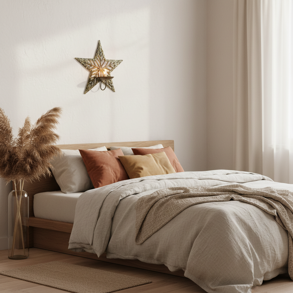 Painted Star Sconce