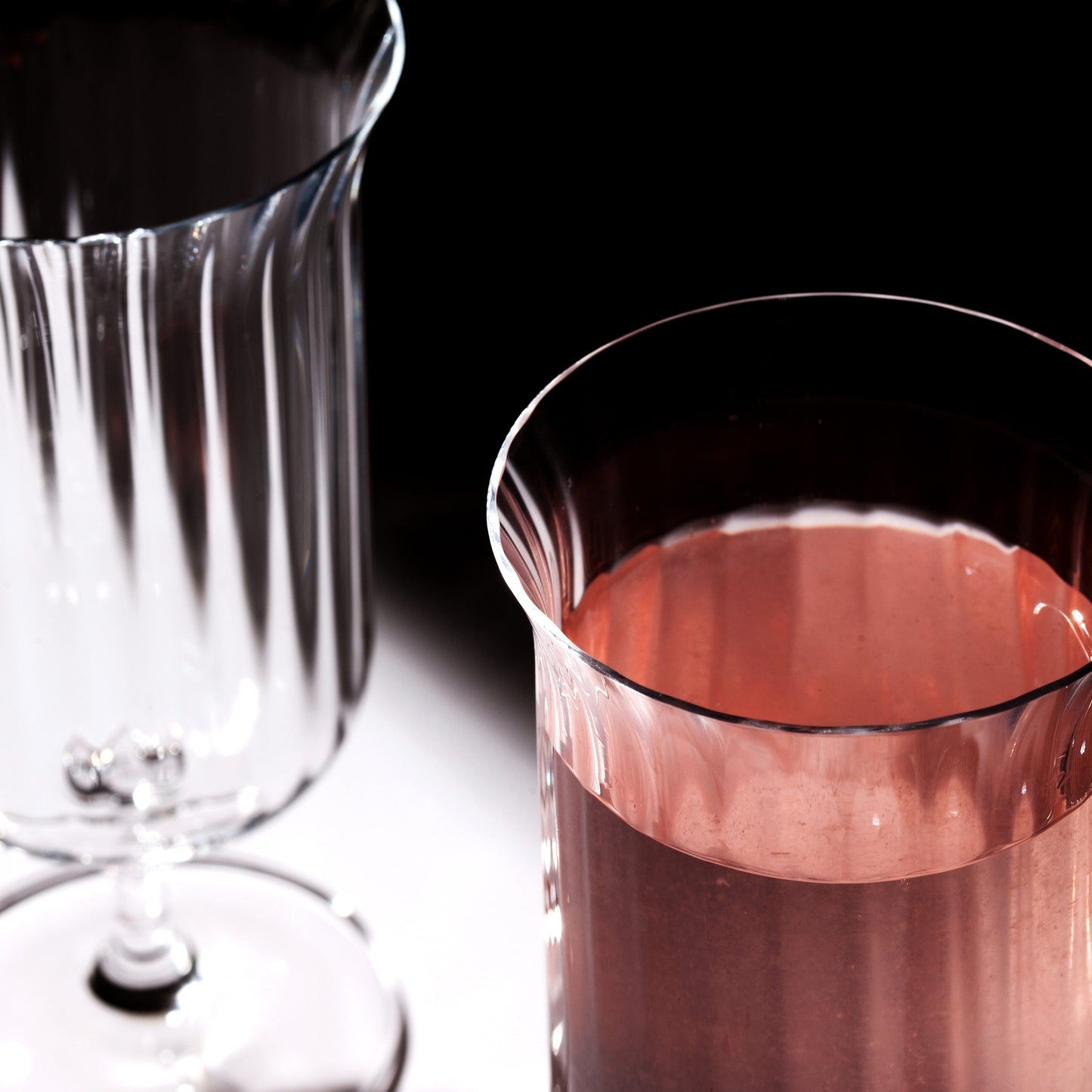 Rims Orient-Coupe Gin Sour/Long Island Ribbed Cocktail Glasses