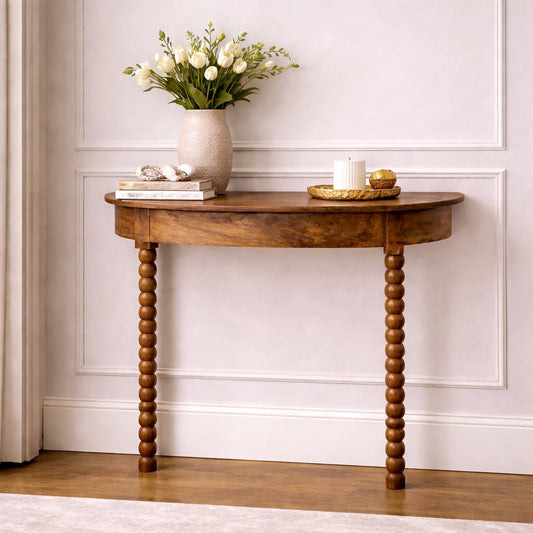 Solid Wood Spindle Radiator Console Table