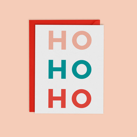 HO HO HO Santa Claus Christmas Card-Boxed Set of 8 Cards