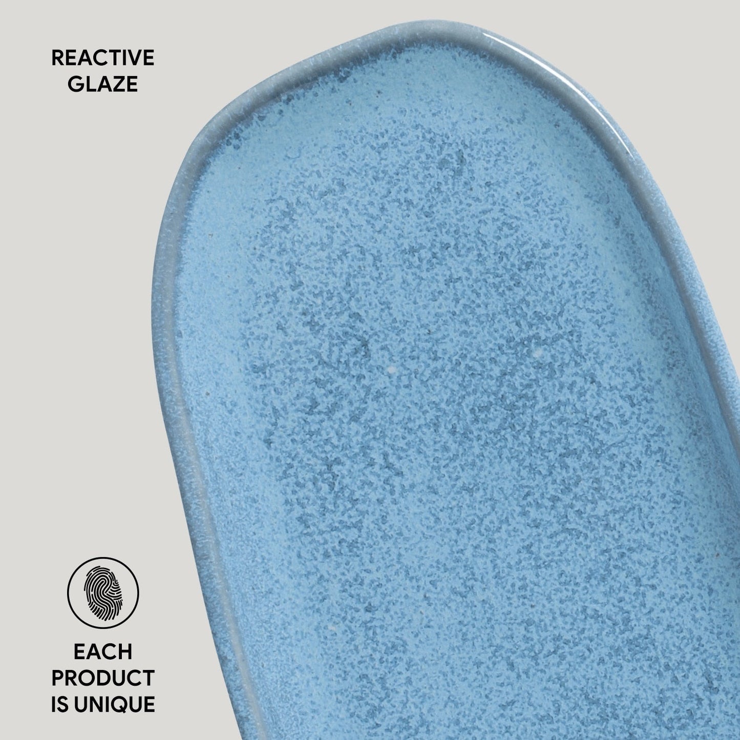 Shallow Organic Oval Platter Small Set of 4