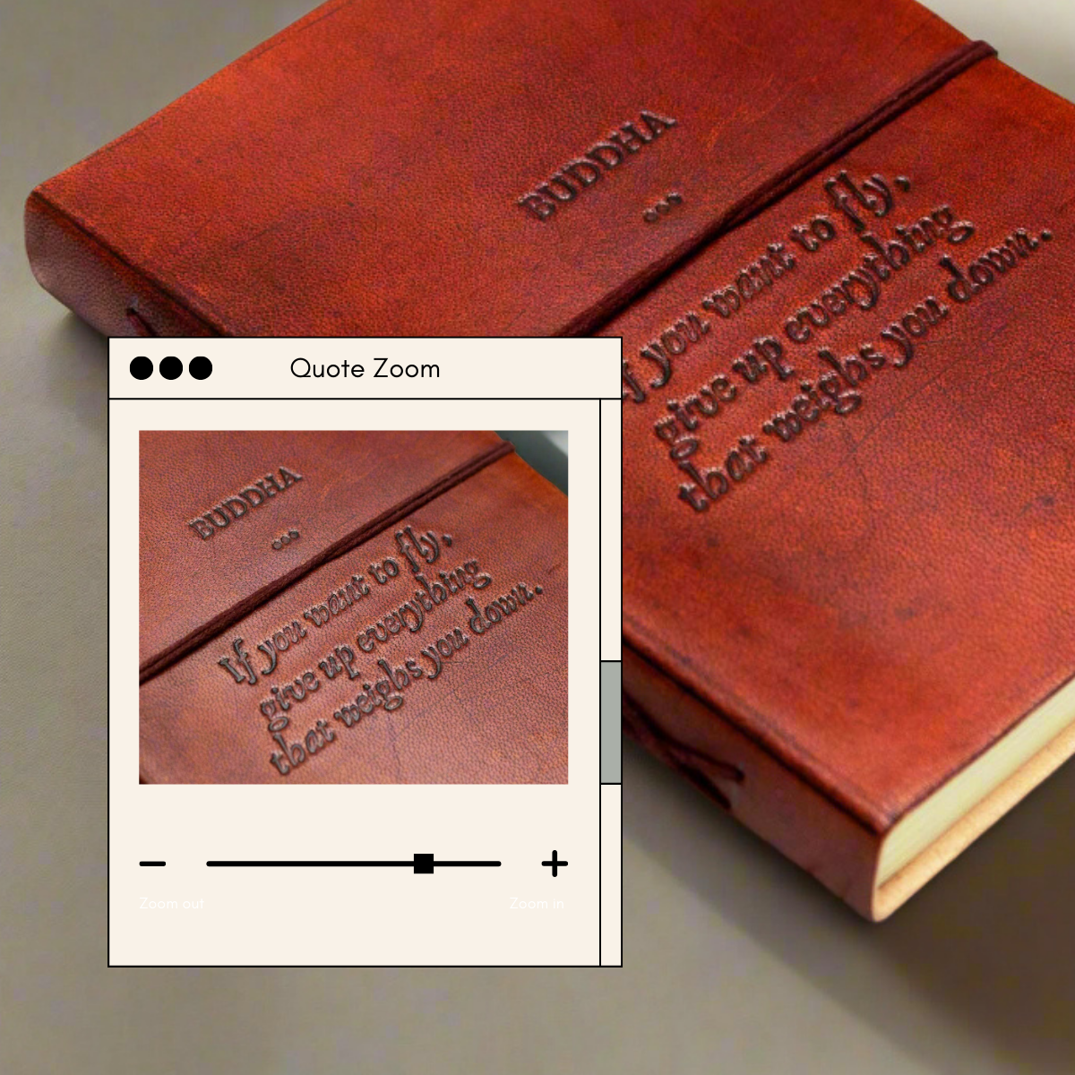 Buddha Quote Leather Journal