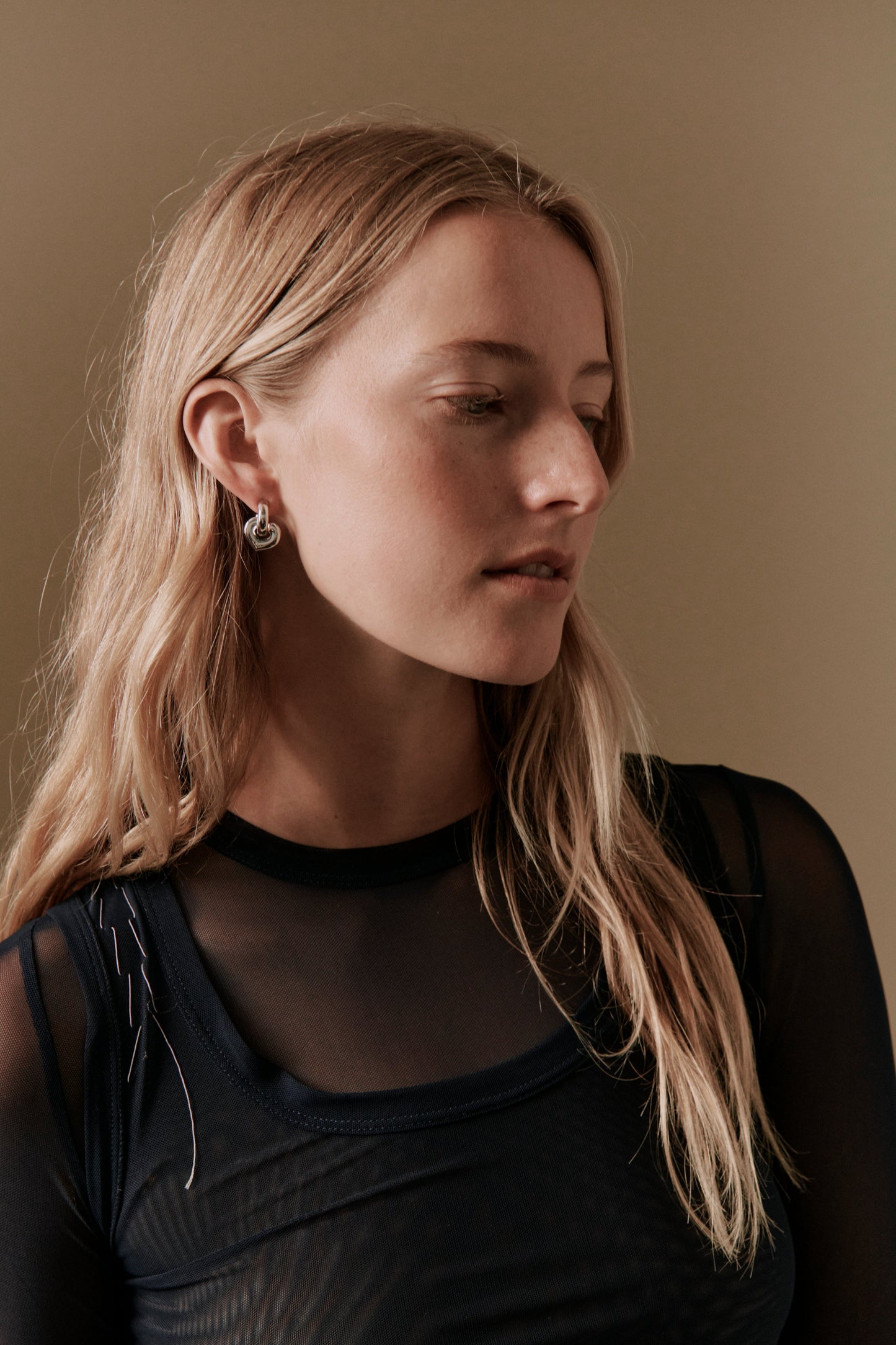 Eloise Chunky Heart Hoops