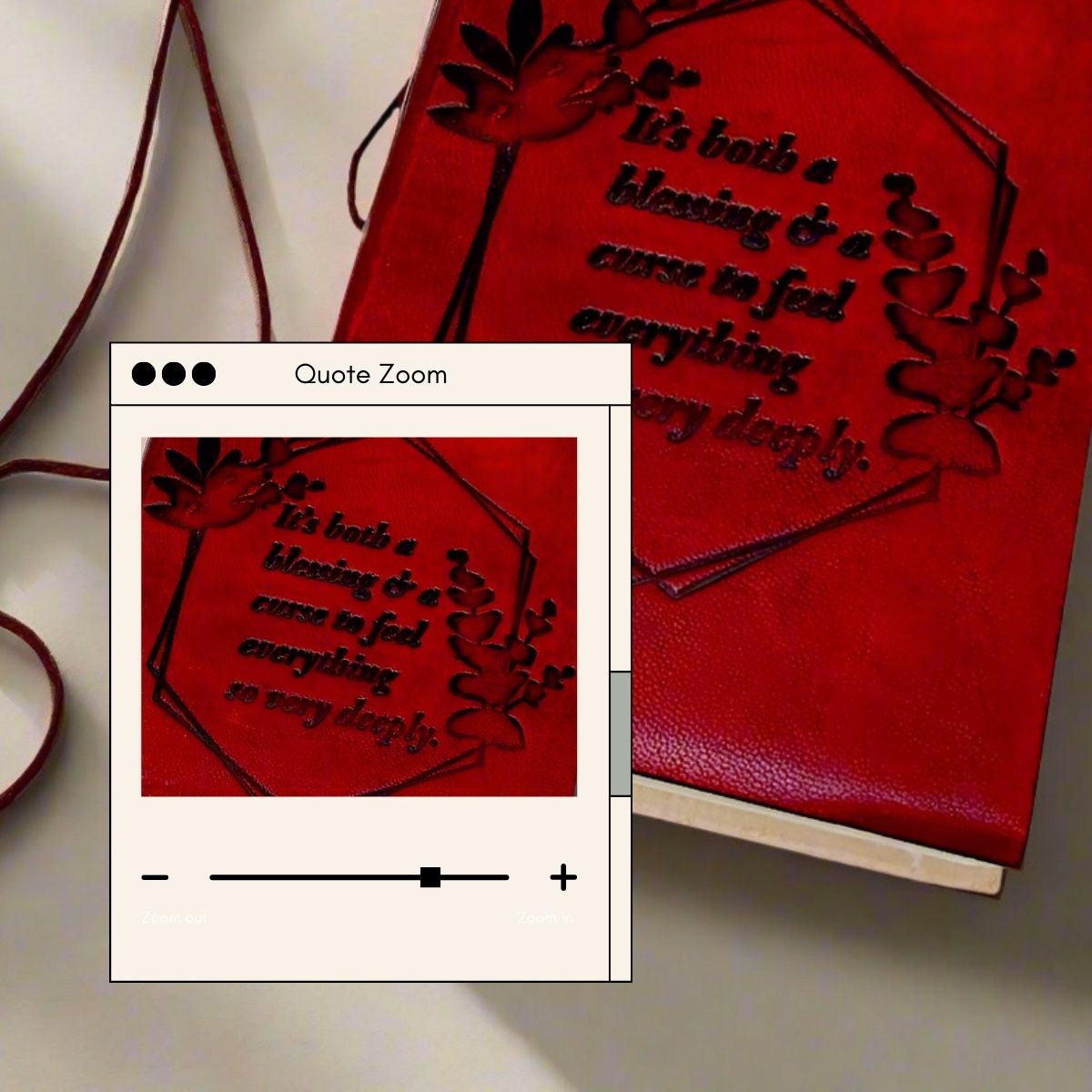 "Feel Deeply" Leather Journal