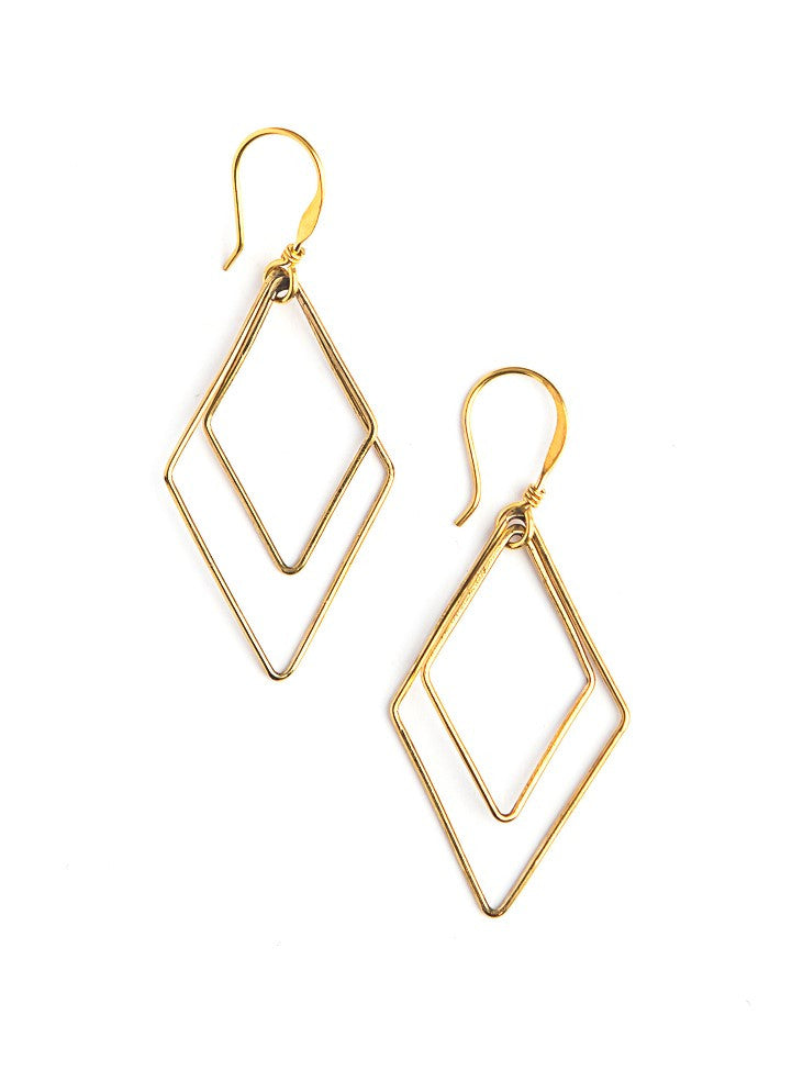 Rhombus Dangle Earrings