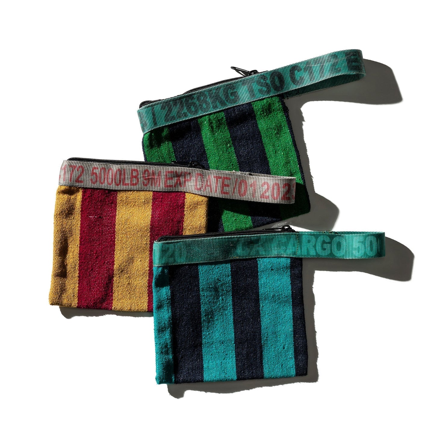 Rug Pouch in Turquoise x Navy Blue