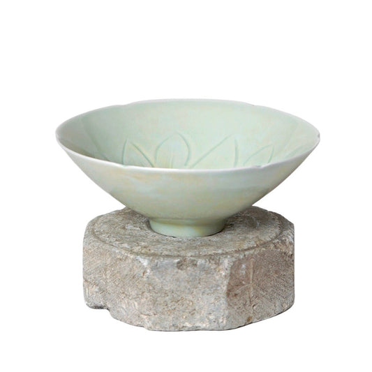 Celadon Porcelain Small Lotus Conical Bowl