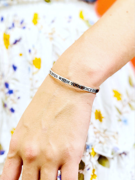 Speak The Truth Quote Cuff