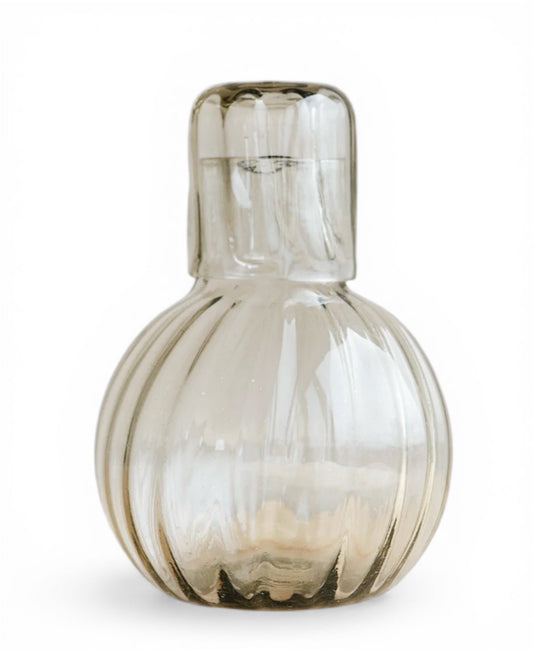 Handblown Fluted Carafe Set