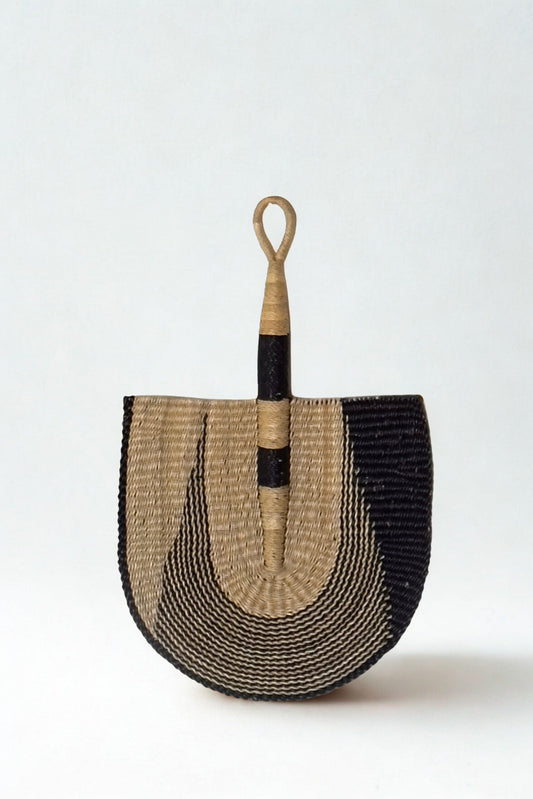 Standard Fan in Natural & Black