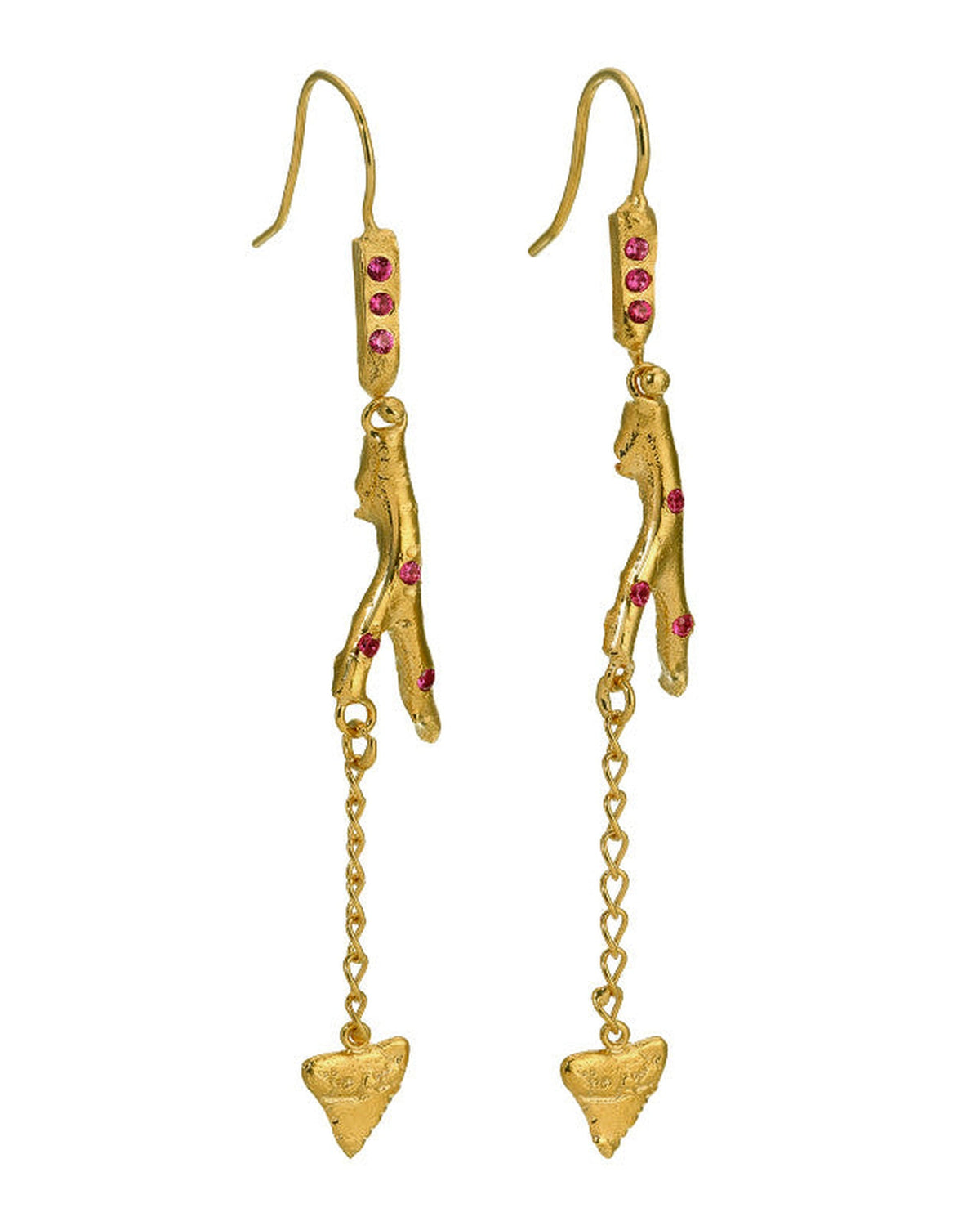 Le Chakra du Cœur Ruby Earrings Set