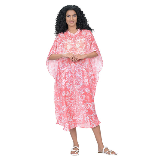 Binary Leaflet Caftan - Blush