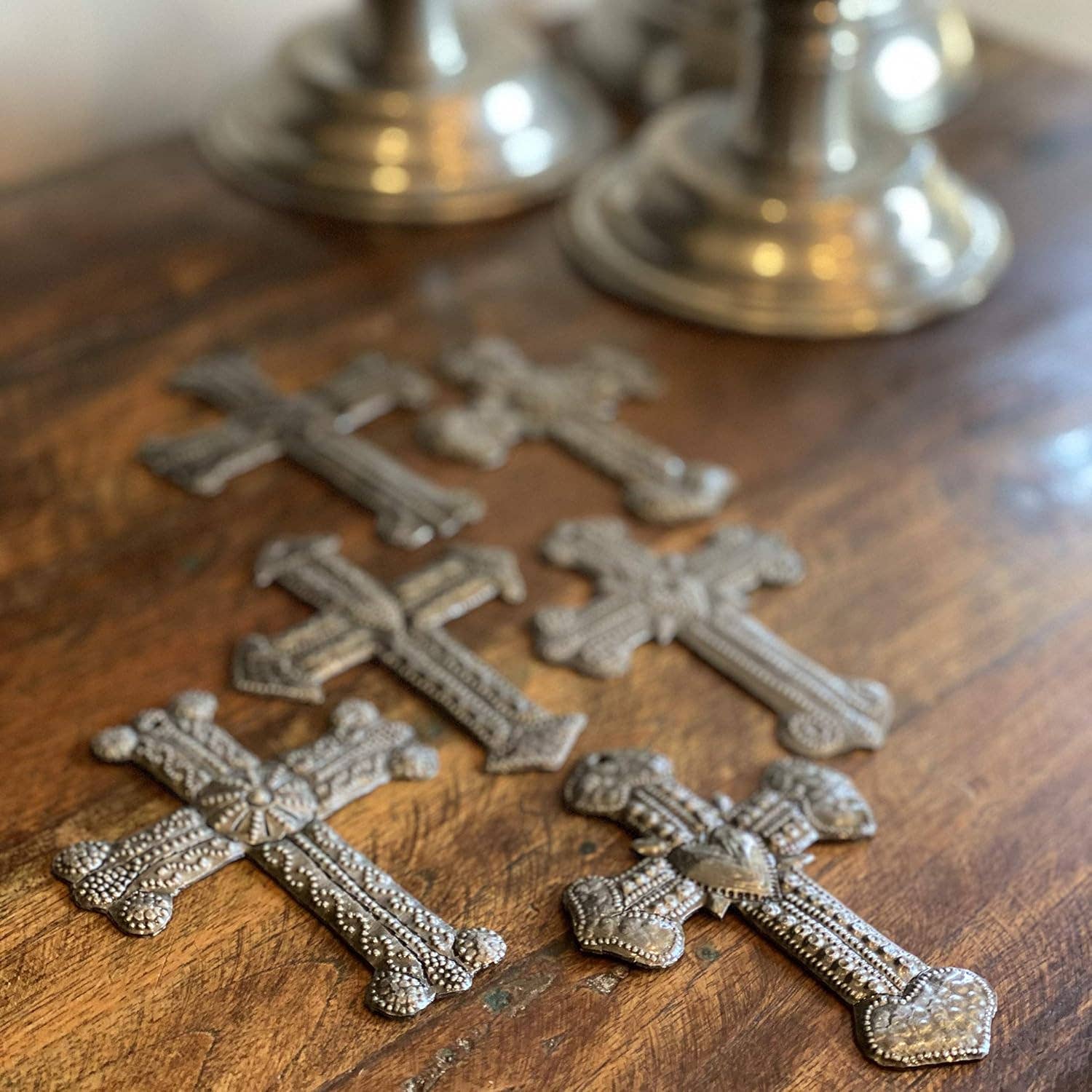 Milagro Crosses Set of 6, Sizes and Styles Vary, Recycled