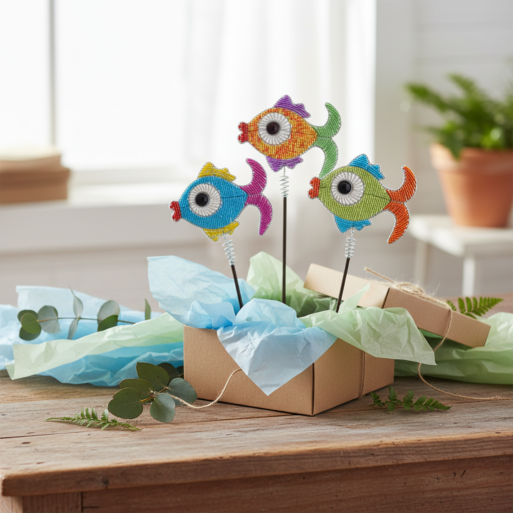Fish Garden Stake, Asst  (Set of 3)