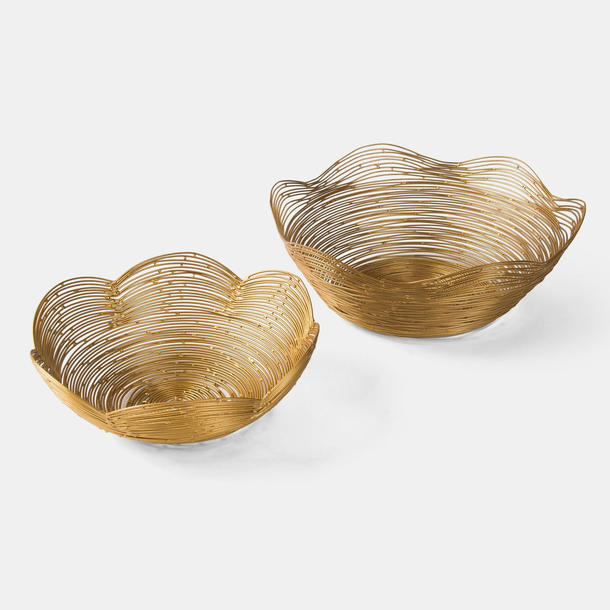 Gurez Valley Iron Bowl Set of 2 – Gold