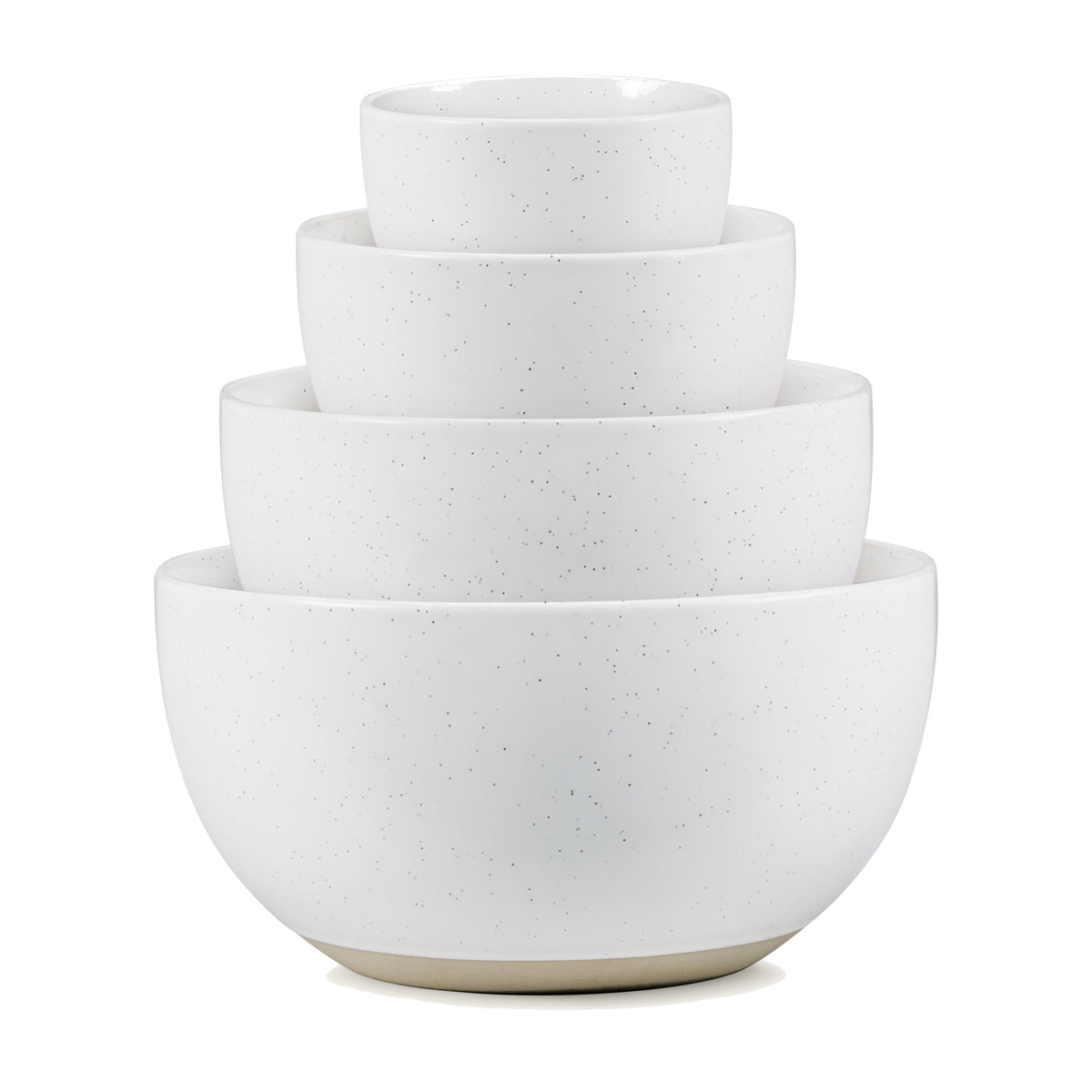 Ceramic Nesting Bowls, 18/40/90/140 oz, Moonstone, Set of 4