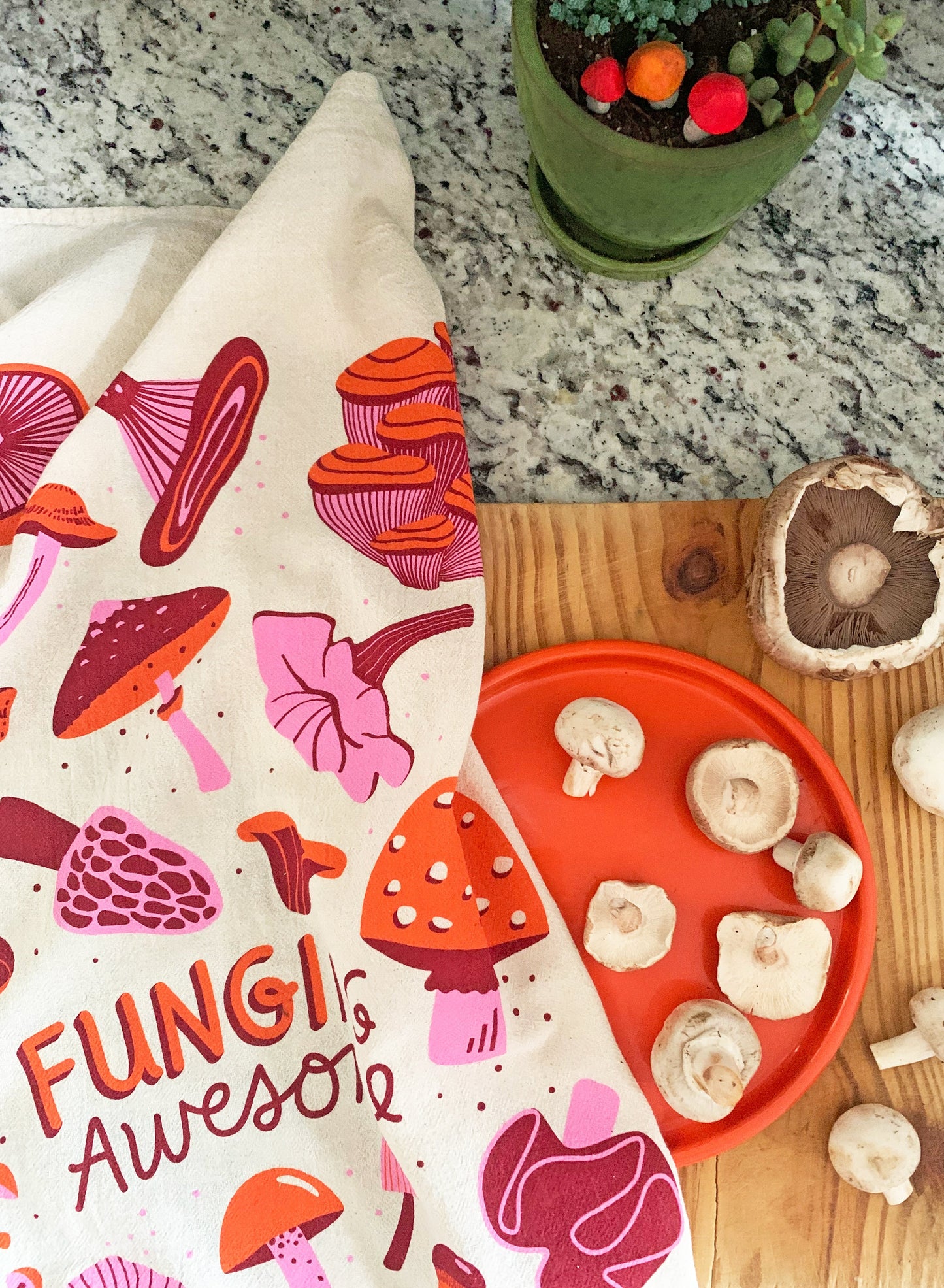 Mushroom Dish Towel