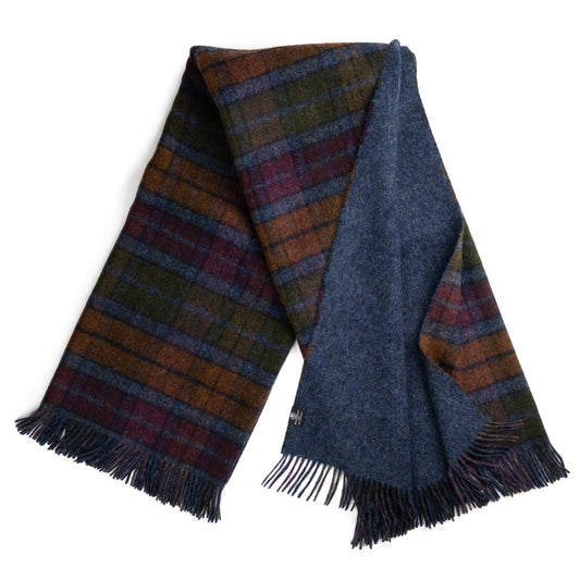 Highland Tweeds Double Cloth Throw - Grey Buchanan