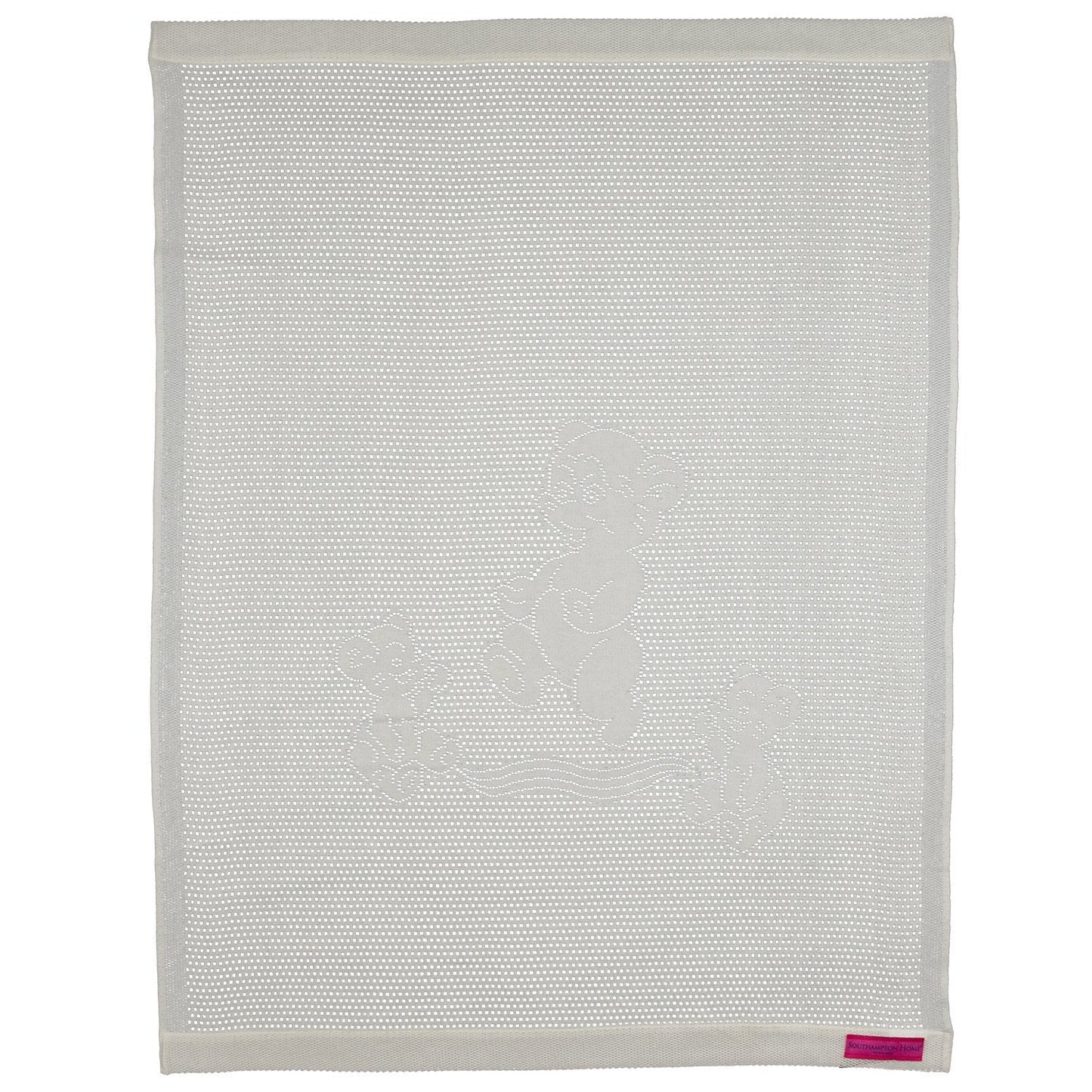 Southampton Home Lace Weave Teddy Bear Baby Blanket ~ Ivory ~
