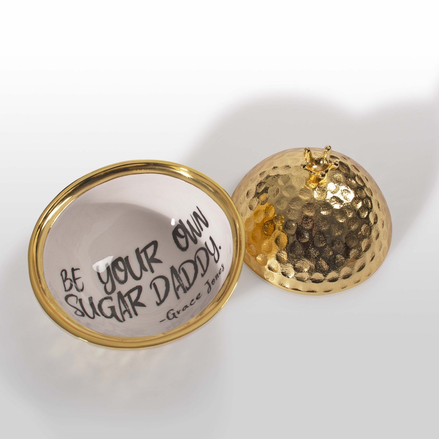 "Be Your Own Sugar Daddy" Grace Jones - Bowl With Quote