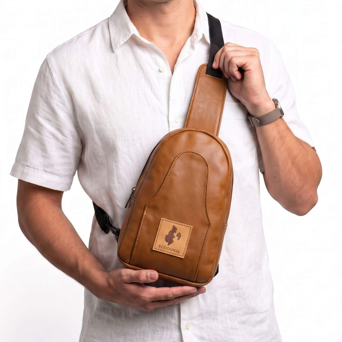Vegan Leather Sling Bag for Women | Buru Small Crossbody Bag for Men