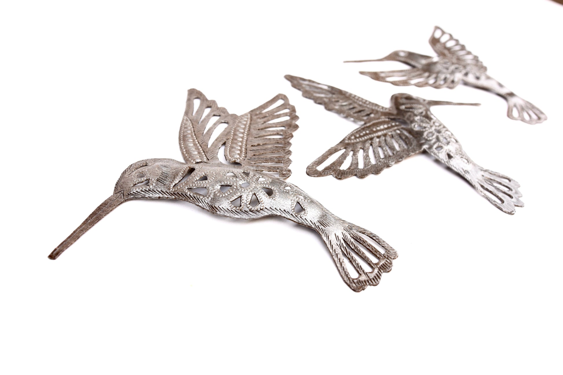 Hummingbird Wall Decor, Home Garden Accent, Floral Cutout