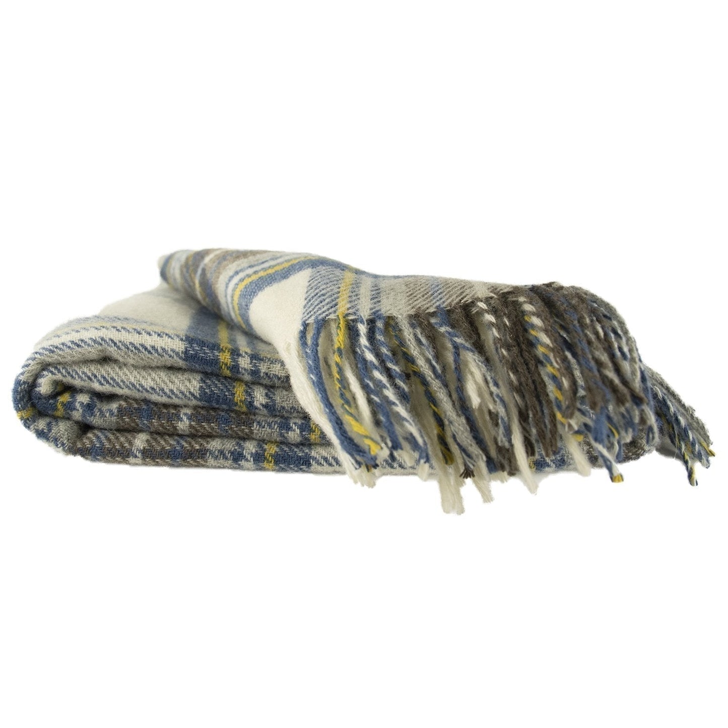 Highland Tweeds Pure New Wool Throw (Muted Blue Stewart)