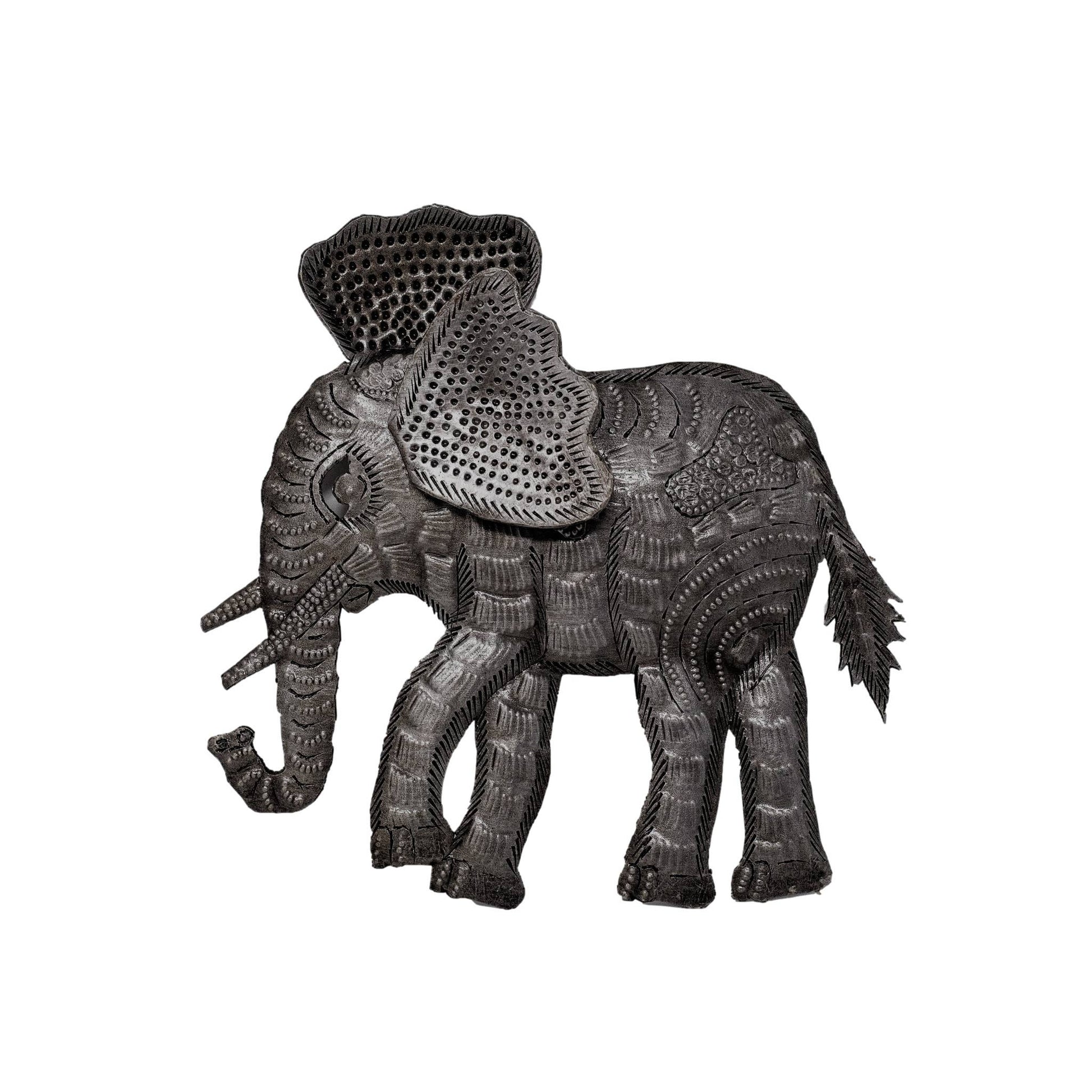 Decorative Mini Elephants, Wall Hanging Metal Figurines,