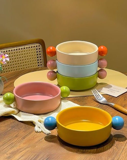 Small Gelato Serving Bowl - Cute Dopamine Whimsical Ceramic Dinnerware