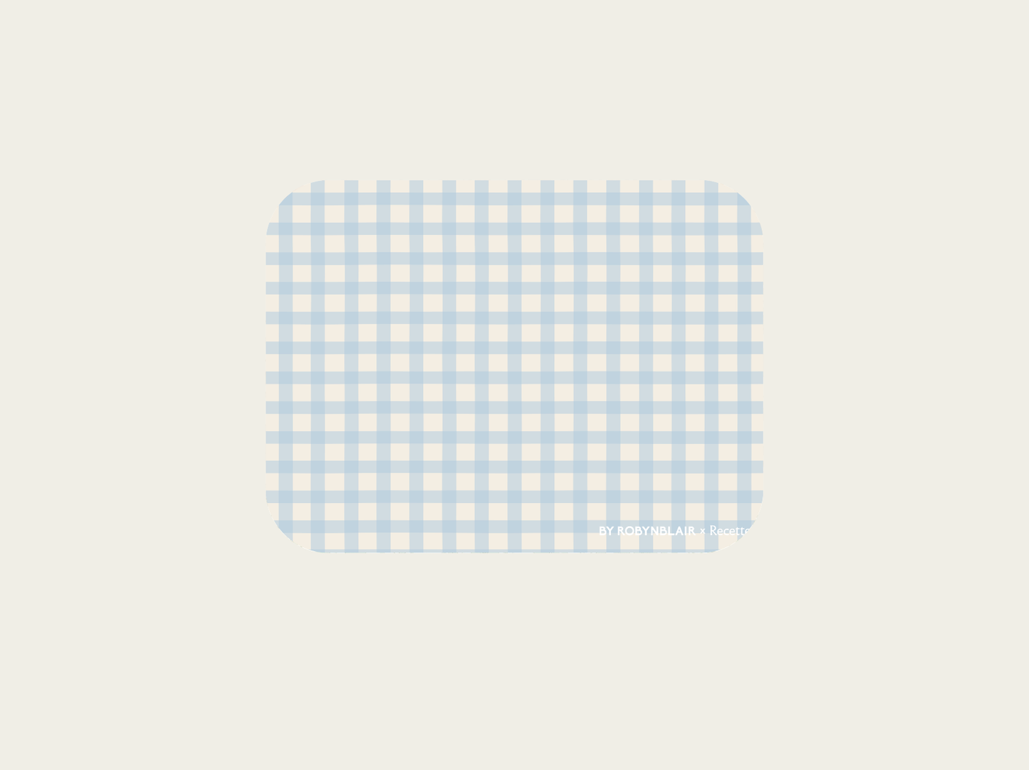 2 Placemats | Blue Gingham |  by robynblair x Recette
