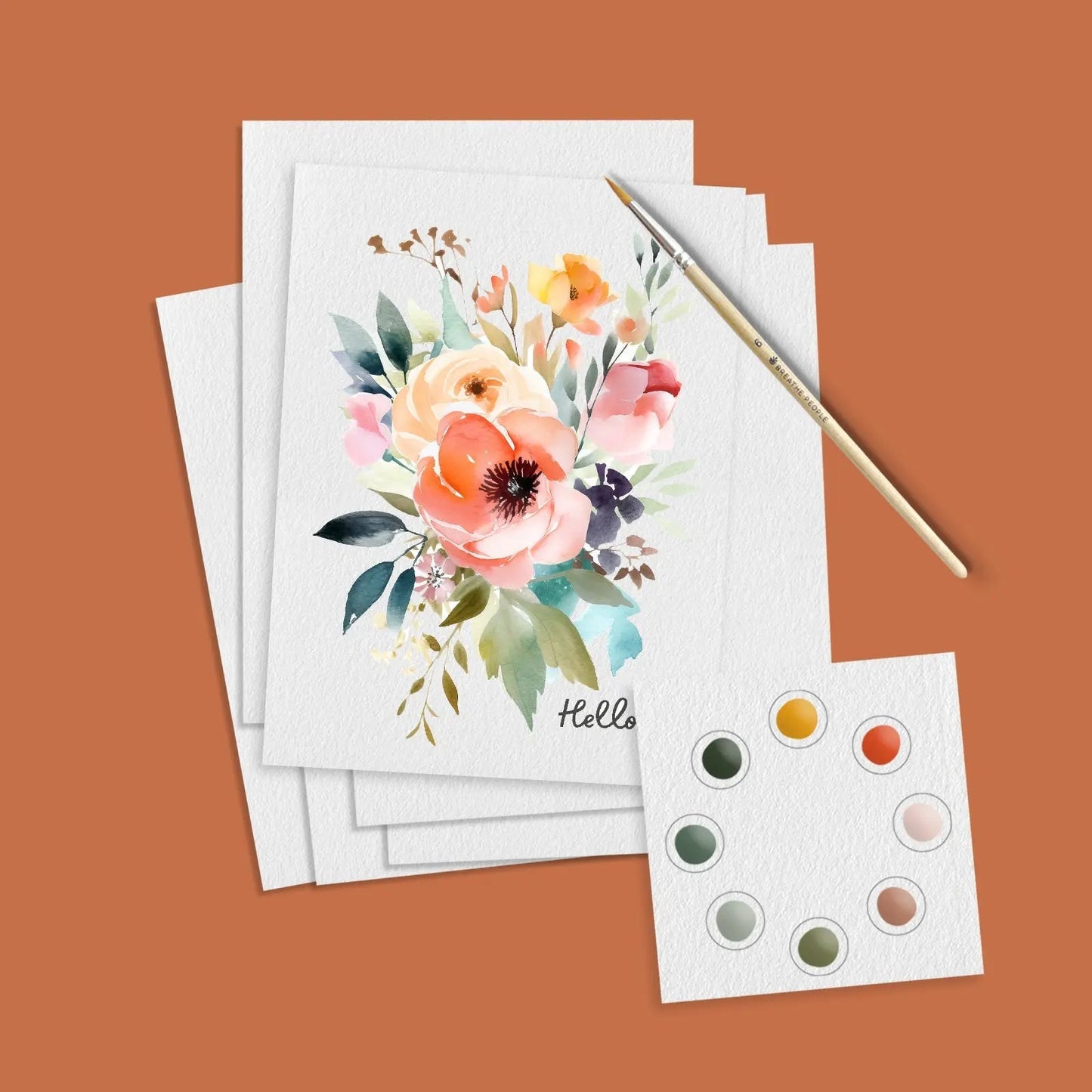 All-in-One Watercolor Art Prints + Postcards: Vibrant Botanicals