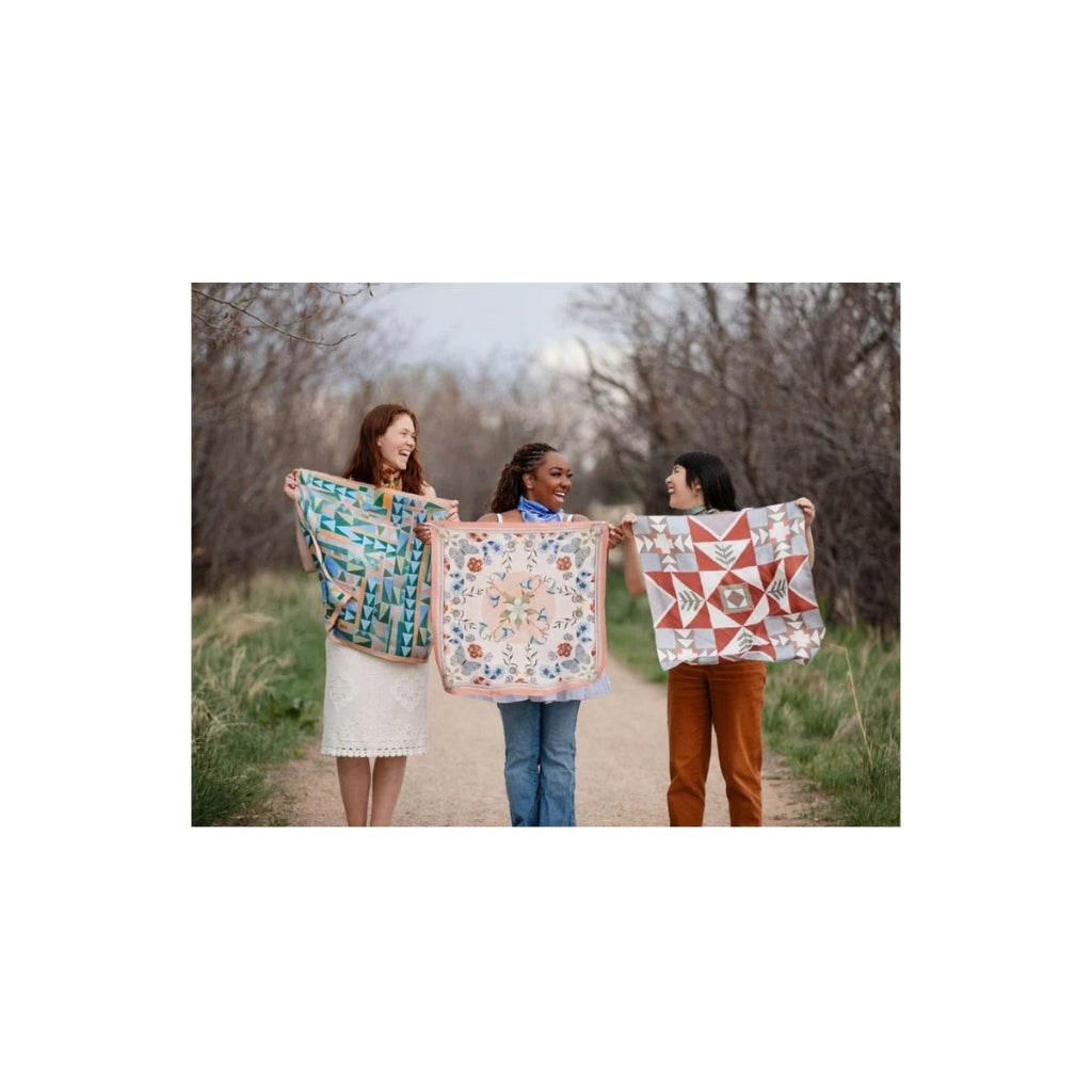 100% Silk Scarf: Columbine - Flowers & Butterflies