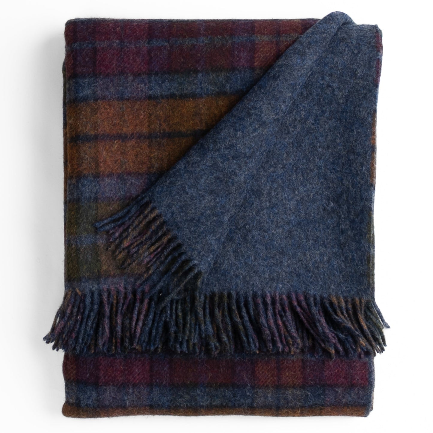 Highland Tweeds Double Cloth Throw - Grey Buchanan