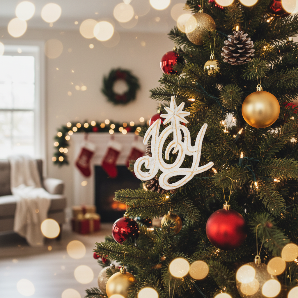 White Joy Ornament