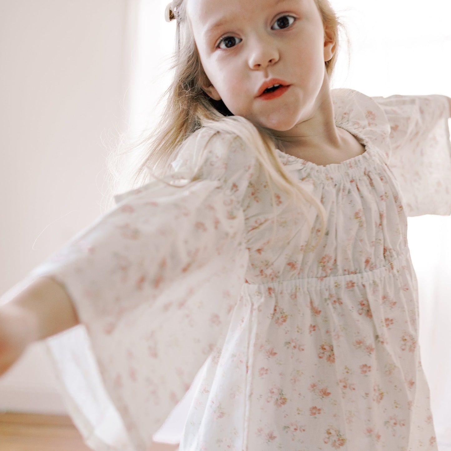 Kennedi Dress | Spring Petal |Bell Sleeve