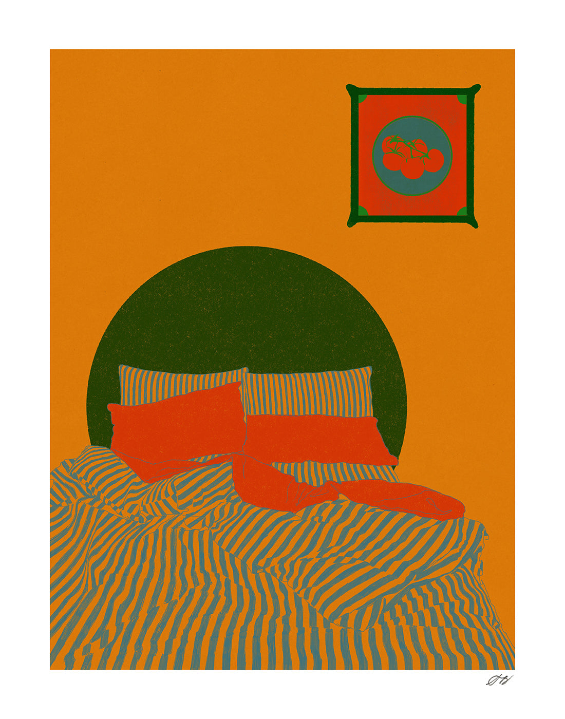 Striped Bed Print by Stephanie Browne