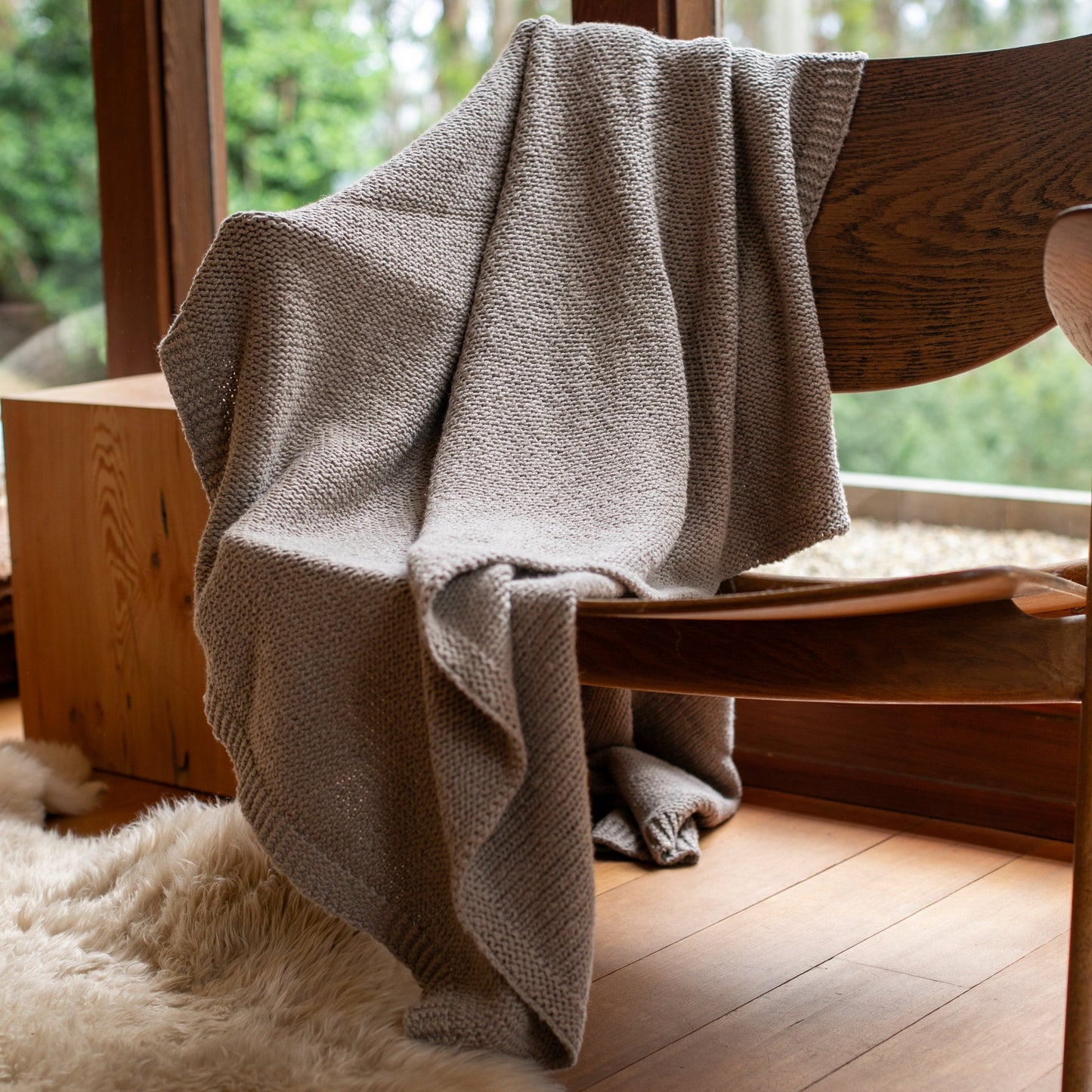 Zrestha Organic Cotton Knit Throw Blanket