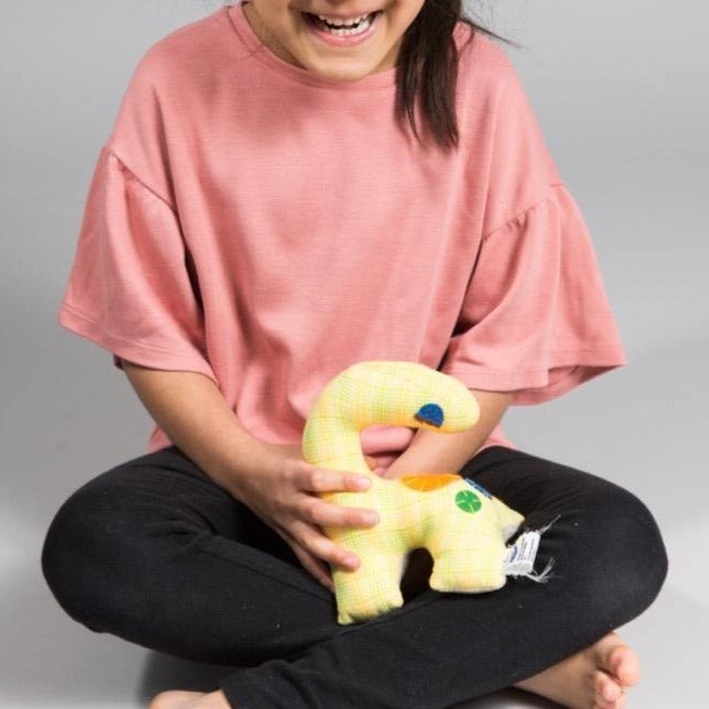 Pre-Order Small Dinosaur (Yellow Plaid)
