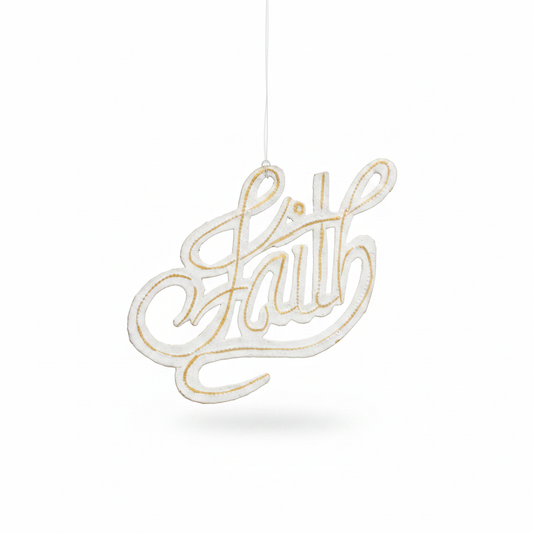 White Faith Ornament