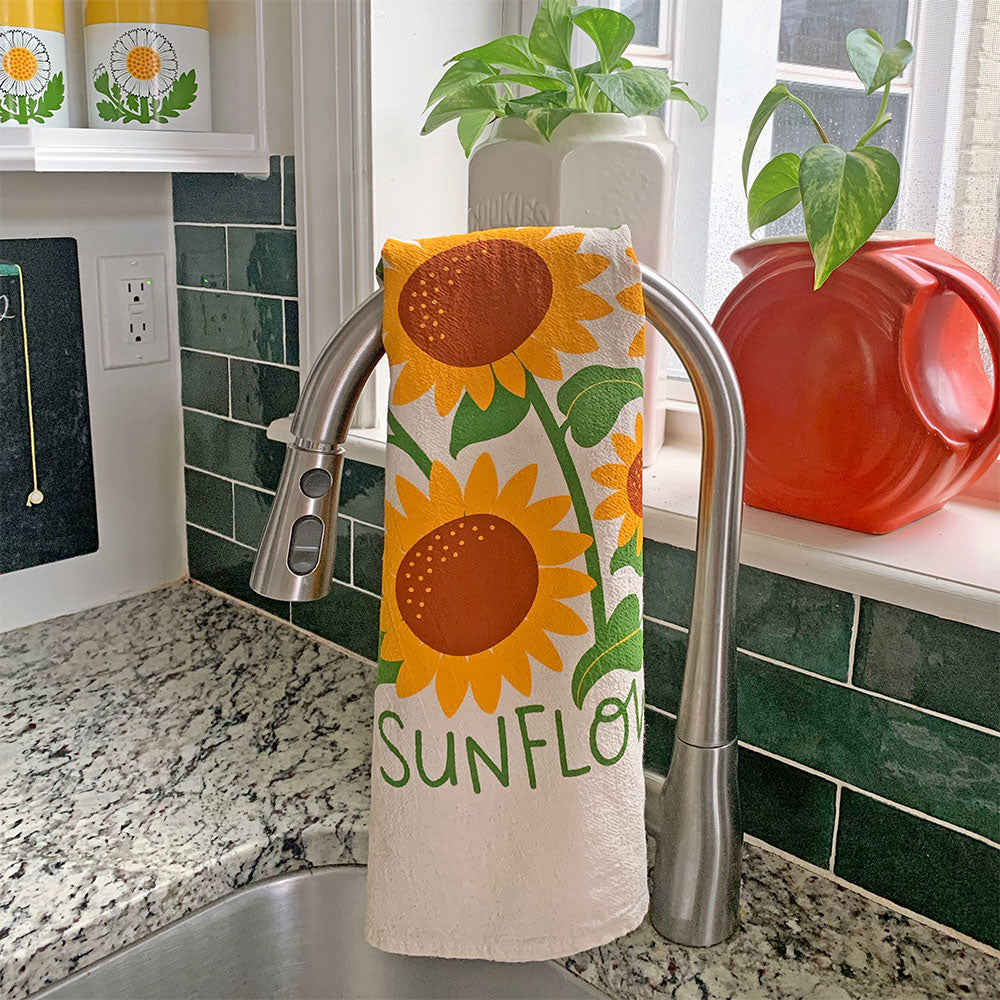 Sunflower Towel + Sponge Cloth Gift Set