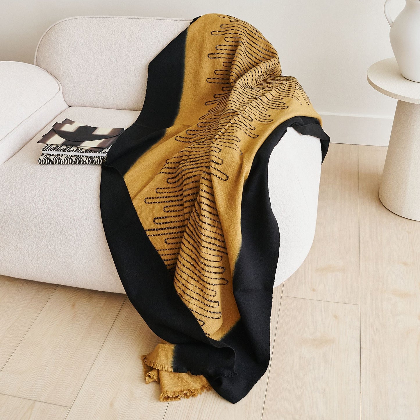 Handwoven Topaz Brown Myrtle Drift Merino Throw