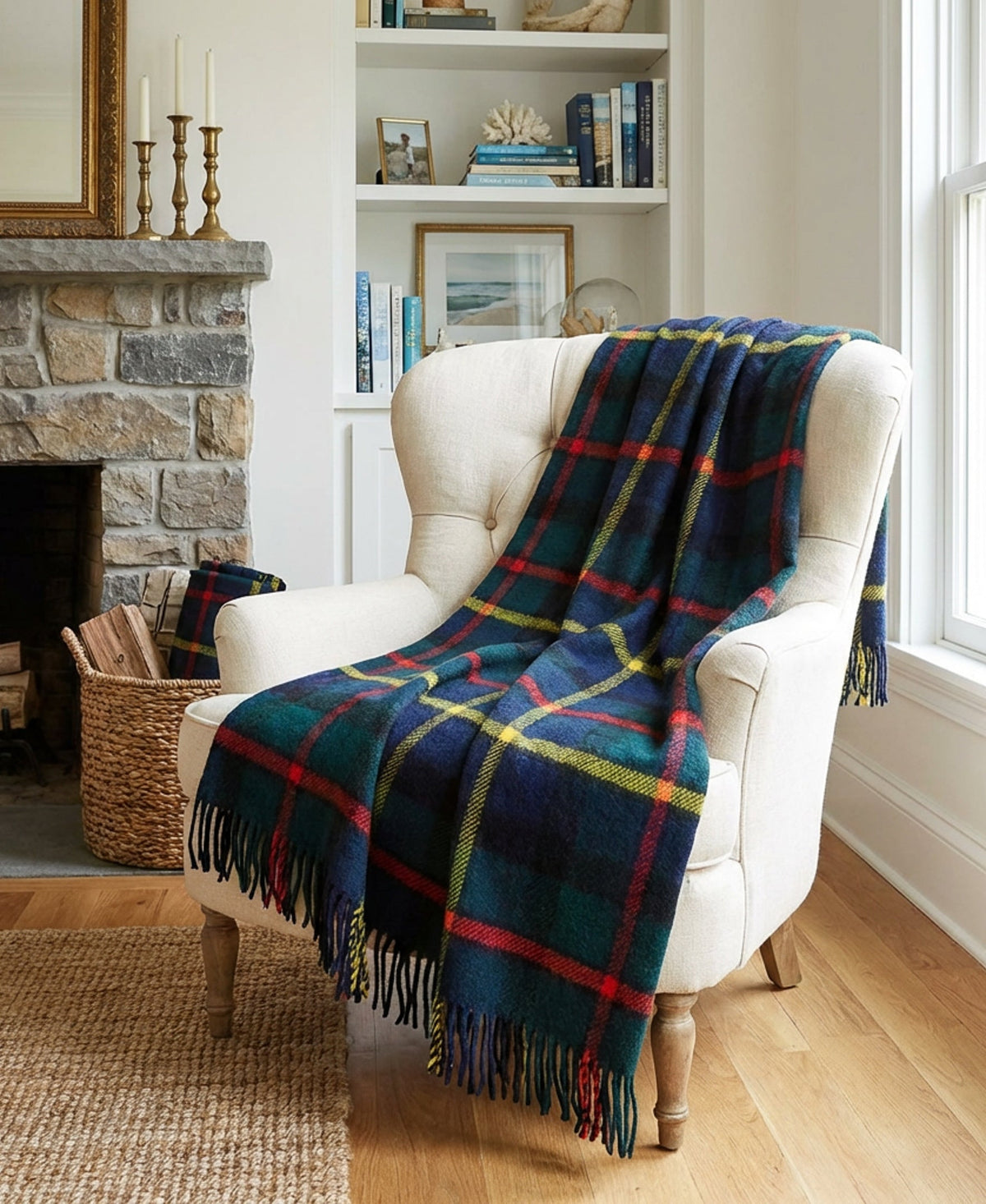 Highland Tweeds Pure New Wool Fluffy Throw ~ Hunting McLeod ~