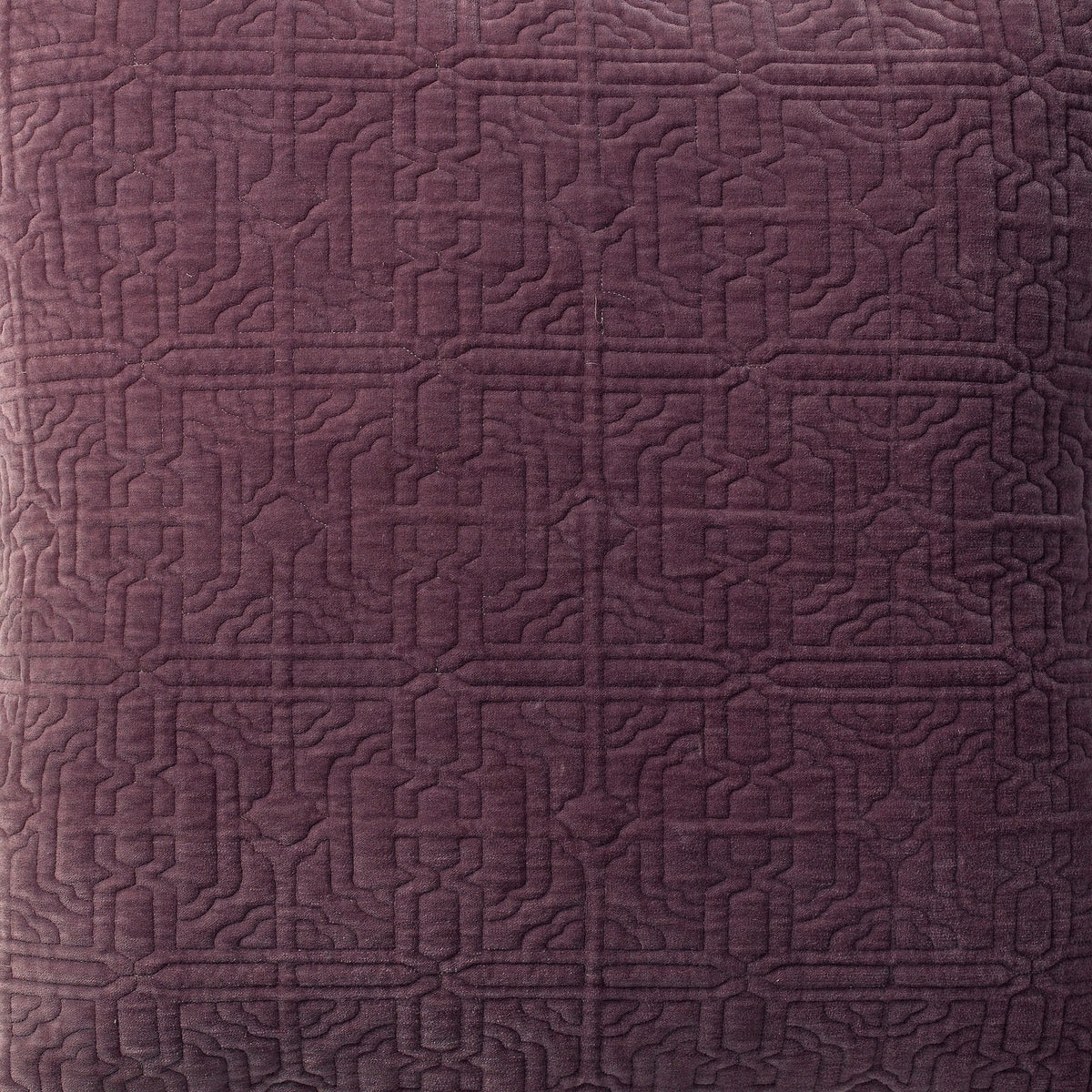 Duke Geometric Cotton Velvet Quilt Sham