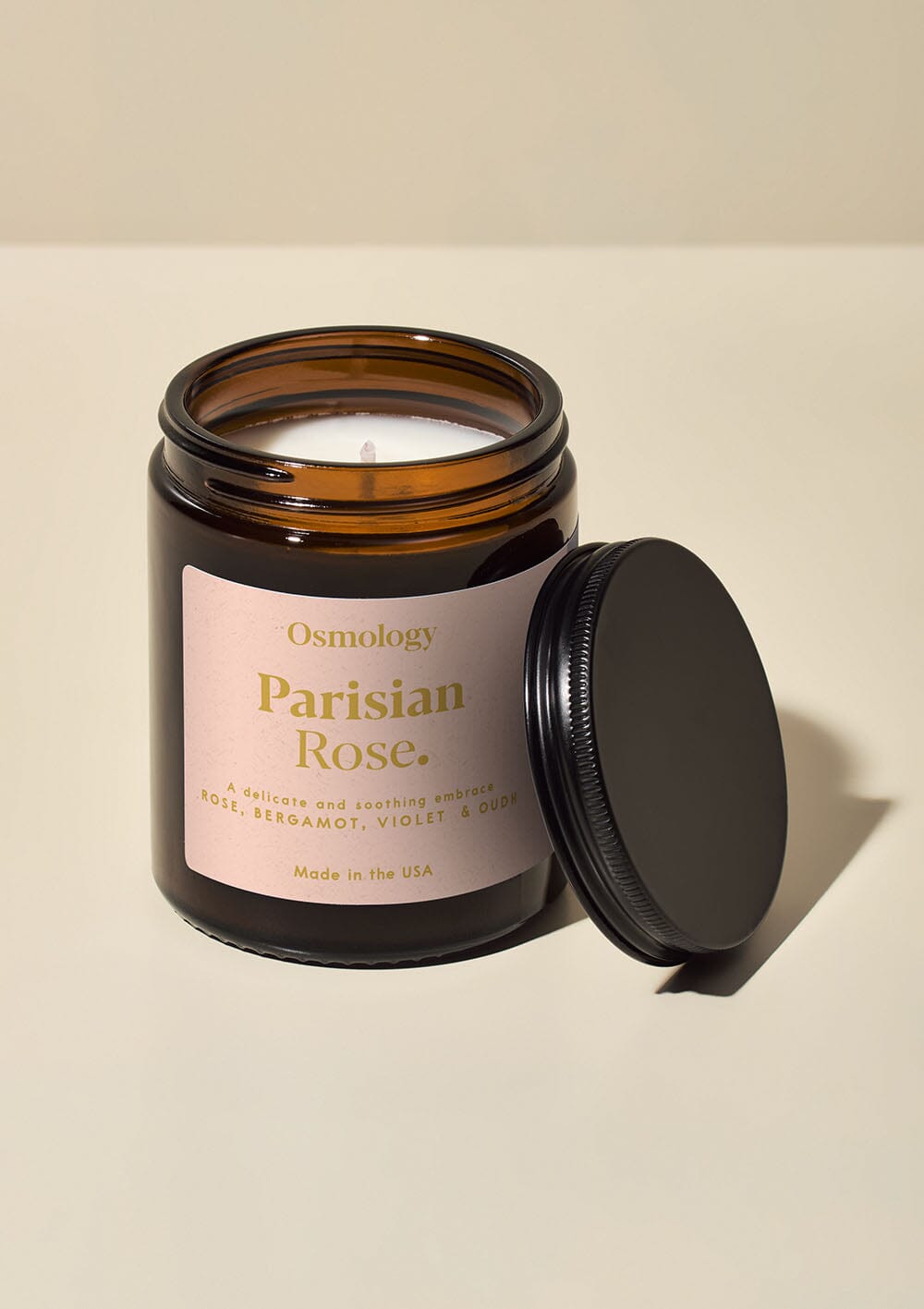 Parisian Rose Scented Jar Candle - Rose Bergamot and Violet