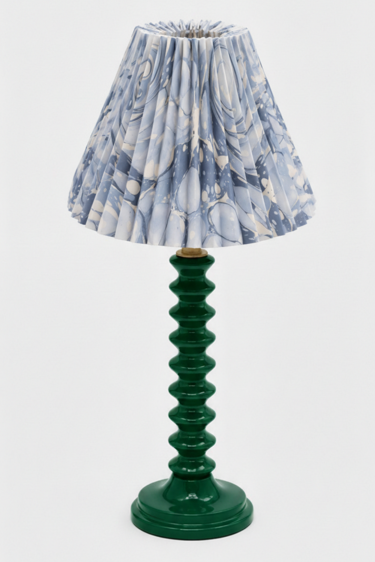 10" Pleated Empire Lampshade —  Hand-Marbled