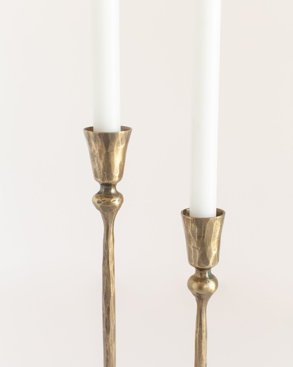 S/2 Gemini Candlesticks - Brass Finish