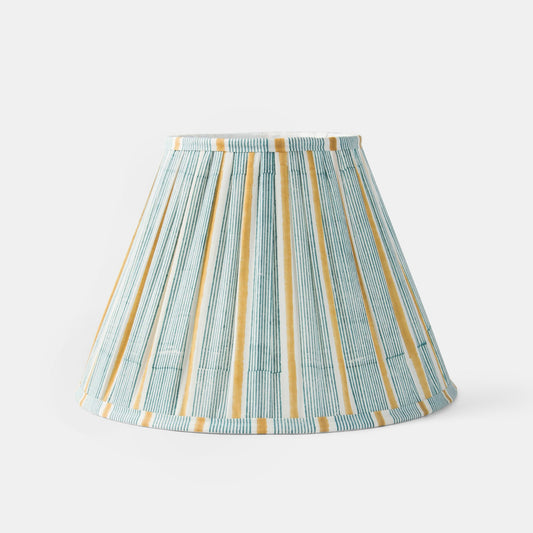 Sunny Stripes Cotton Lampshade Blue/Yellow
