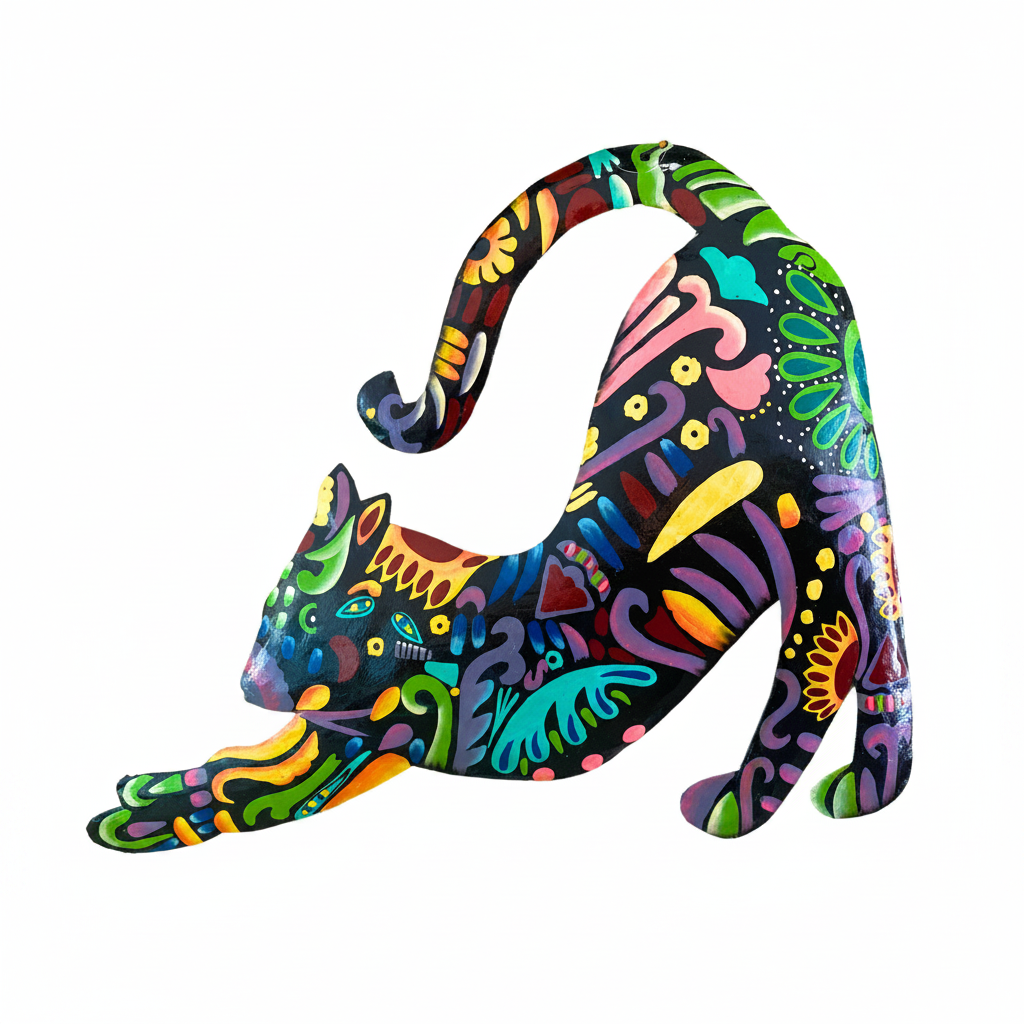 Vivid Cat Stretching