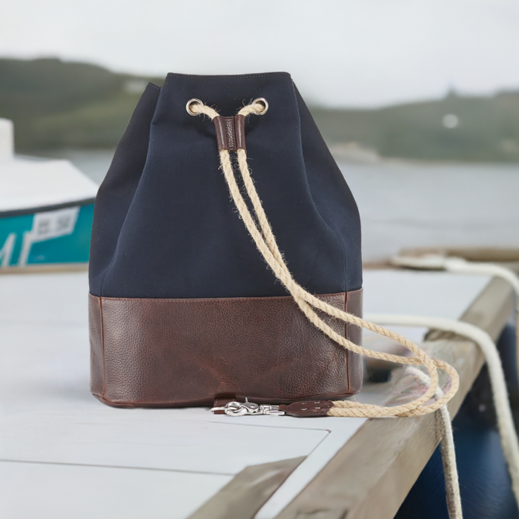 Wanderlust Canvas Duffle Bag - Classic Navy