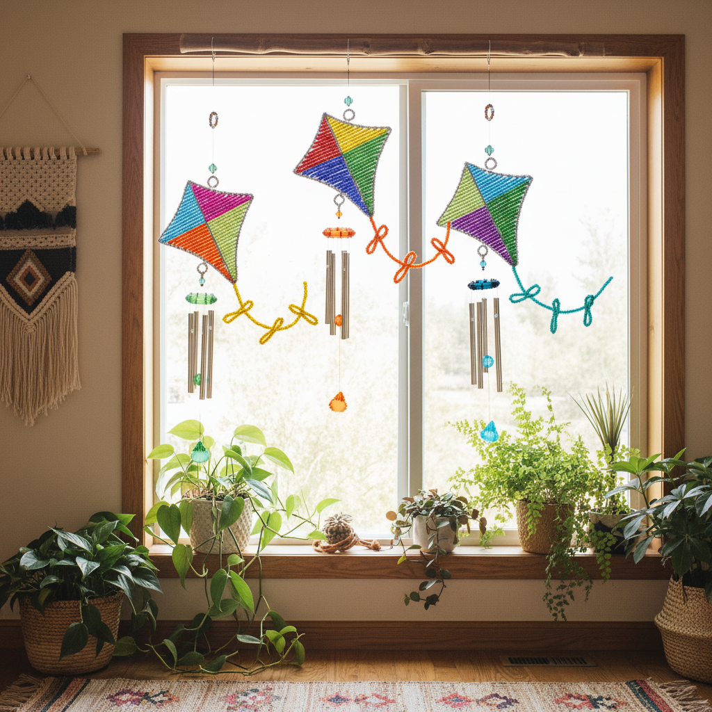 Kite Wind Chime, Sm Asst  (Set of 3)